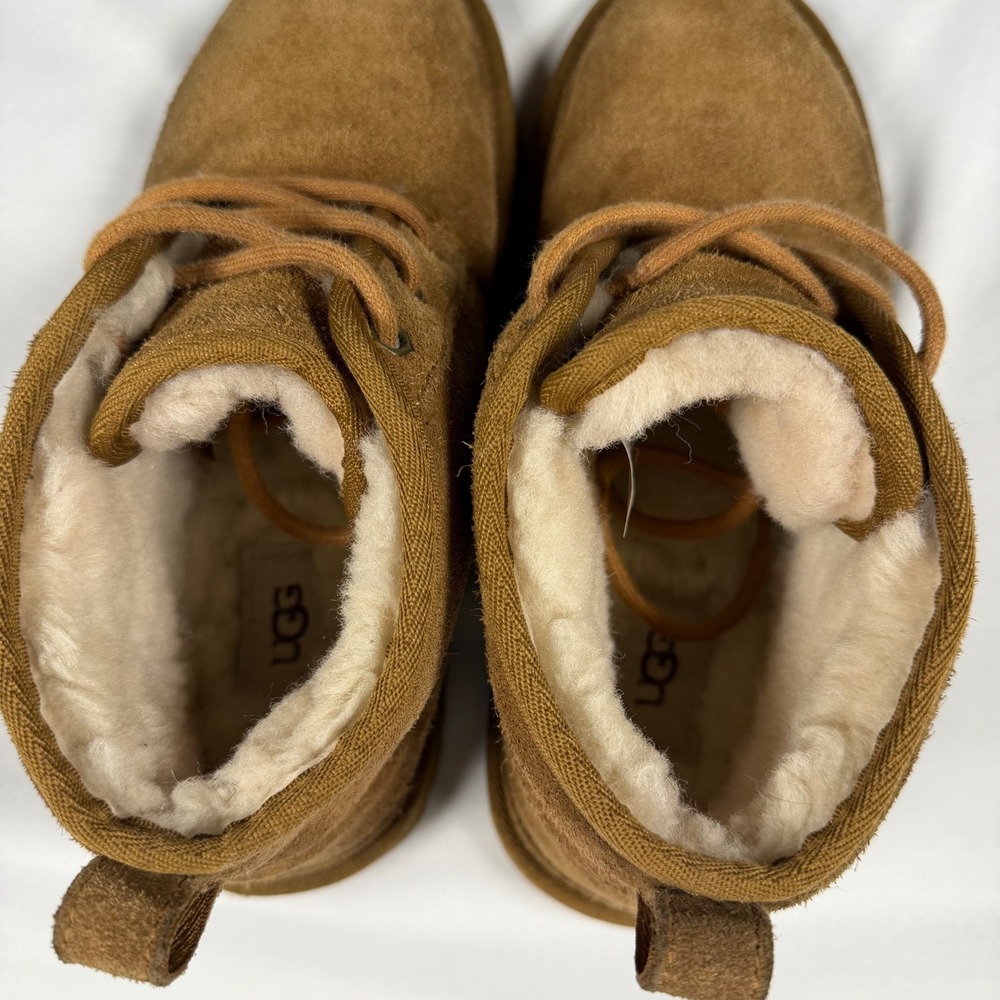 UGG Neumel Chestnut Suede Lace Up Chukka Boots 3236 Mens Size 7 Womens 9 - Picture 3 of 8